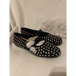 Worthington Slip On Wor DaisyBlack Women's 8 Med Ballet Flats Shoes / Silver